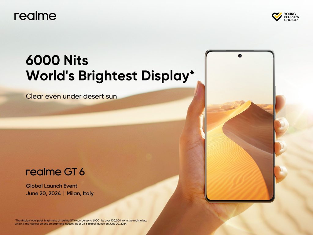 Debut Global 20 Juni, realme GT 6 Usung Layar 6000&nbsp;Nits